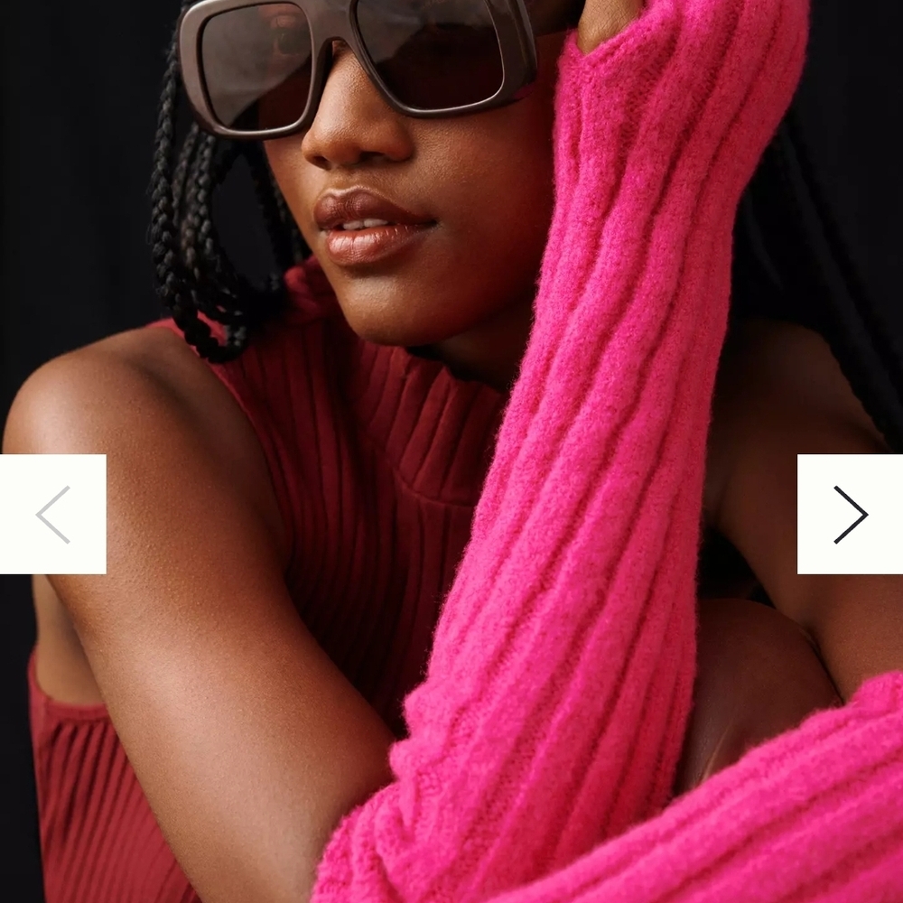 Anthropologie Pink Knit Gloves